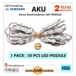 LED Module AKU Samsung Korea SMD 2835 Optic Dove Doff | 3 Mata - Putih